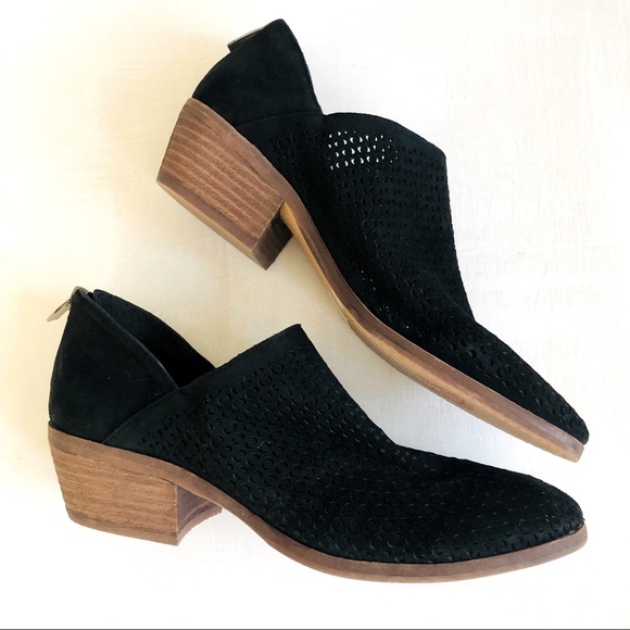 Vince Camuto Paleta Black Suede Ankle 